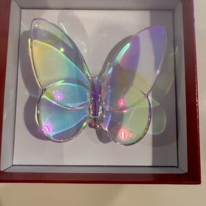 Baccarat Iridescent Glass Butterfly